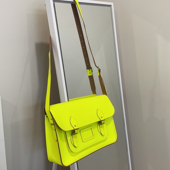 The Cambridge Satchel Company Handbags - Cambridge Satchel Co - 15 Inch Satchel - Neon Yellow